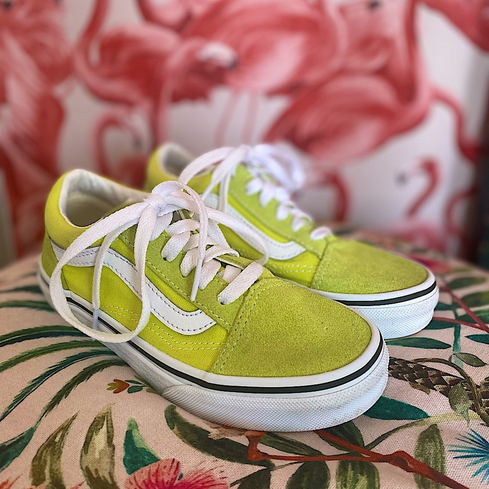 VANS Old Skool sneakers lime green SZ 13 kids